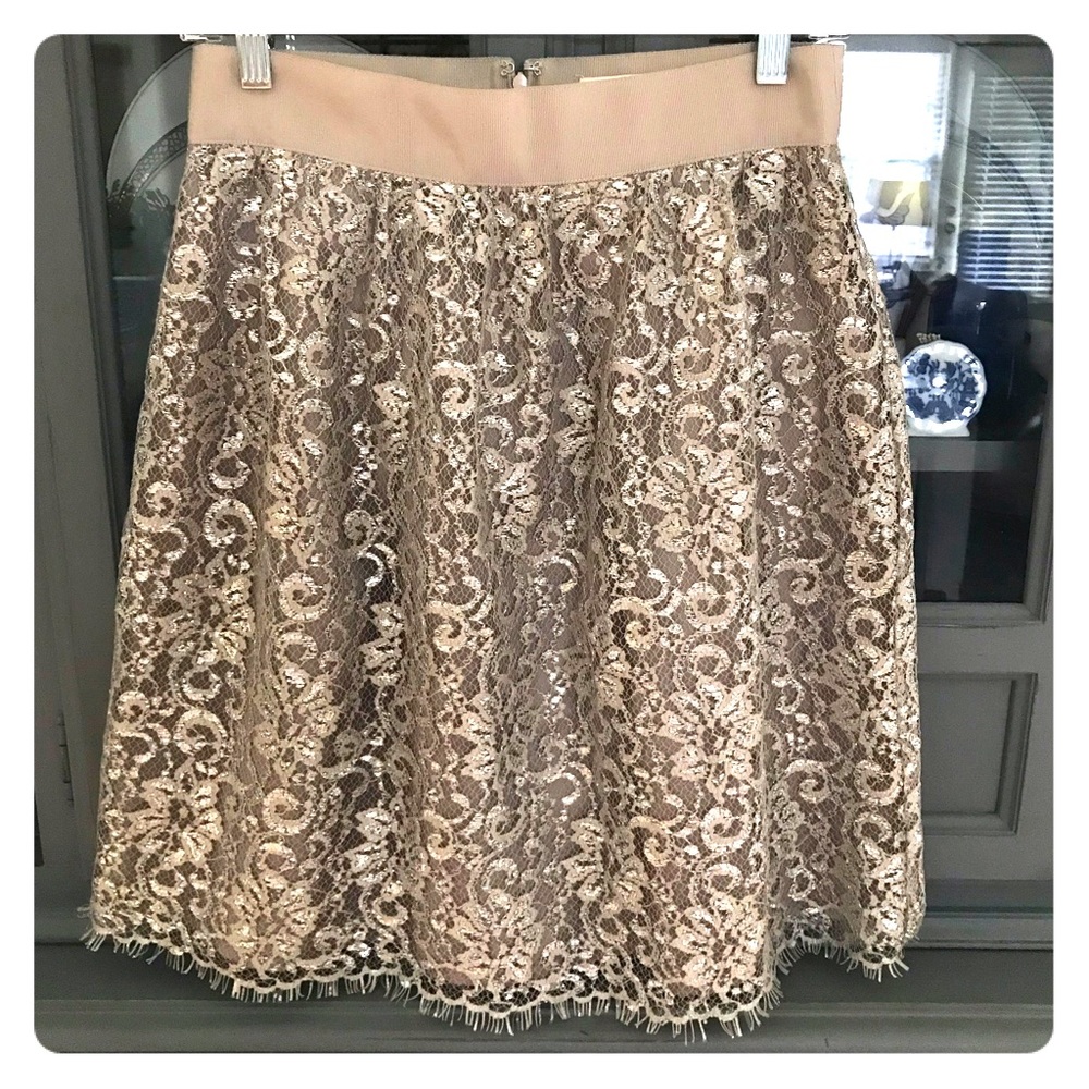 J. Crew Lace Overlay Skirt